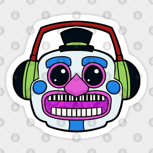 DJ Music Man - FNaF Sticker by WhiteRabbitWeirdo